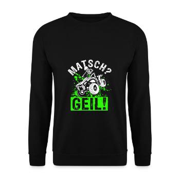Quad Bike Biker Quad Zubehör Quad Geschenk Matsch - Unisex Pullover - Schwarz - Vorne - Alina (178cm) & Michal (187cm)