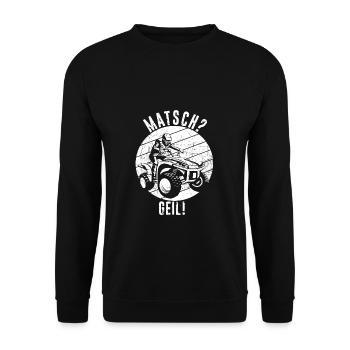 Quad Bike Biker Quad Zubehör Quad Matsch Geil Spru - Unisex Pullover - Schwarz - Vorne - Alina (178cm) & Michal (187cm)
