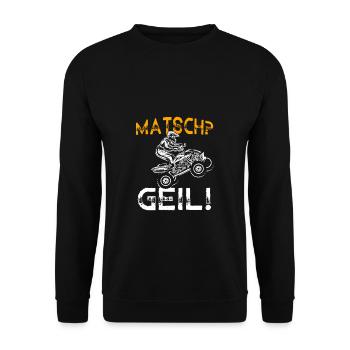 Quad Bike Biker Quad Zubehör Quad Geschenk Matsch - Unisex Pullover - Schwarz - Vorne - Alina (178cm) & Michal (187cm)