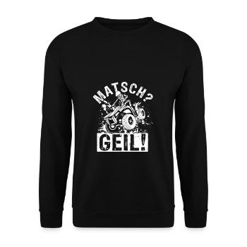 Quad Bike Biker Quad Zubehör Quad Geschenk Matsch - Unisex Pullover - Schwarz - Vorne - Alina (178cm) & Michal (187cm)