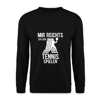 Mir reichts ich geh Volleyball spielen - Unisex Pullover - Schwarz - Vorne - Alina (178cm) & Michal (187cm)
