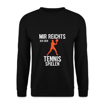 Mir reichts ich geh Volleyball spielen - Unisex Pullover - Schwarz - Vorne - Alina (178cm) & Michal (187cm)