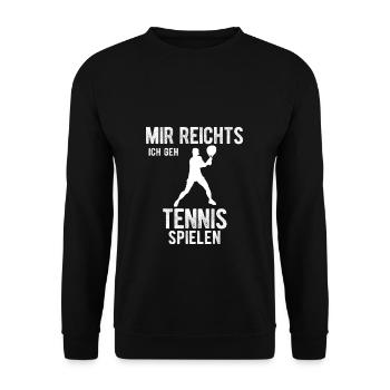 Mir reichts ich geh Volleyball spielen - Unisex Pullover - Schwarz - Vorne - Alina (178cm) & Michal (187cm)