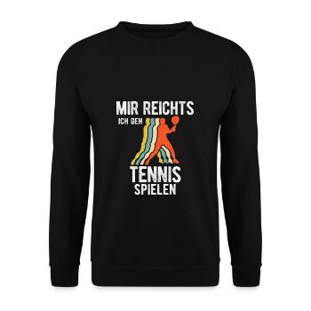 Mir reichts ich geh Volleyball spielen - Unisex Pullover - Schwarz - Vorne - Alina (178cm) & Michal (187cm)