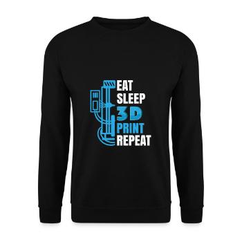 3D Printer Printing 3D Printing Model Builder Gift - Unisex Sweatshirt - black - Front - Alina (178cm) & Michal (187cm)