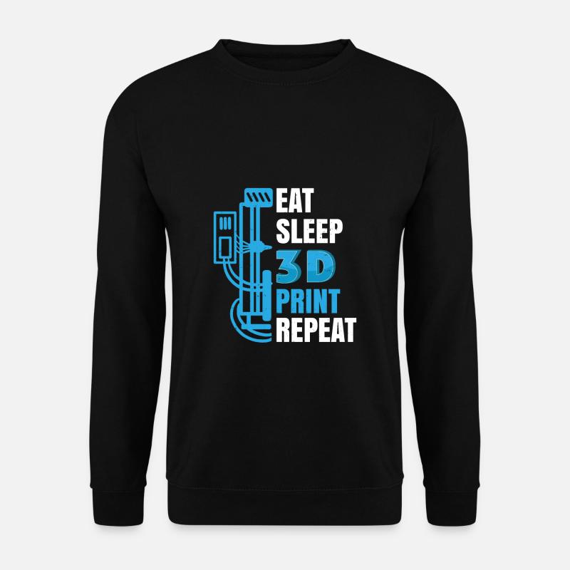 3D Drucker Printing 3D-Druck Modellbauer Geschenk - Unisex Pullover - Schwarz
