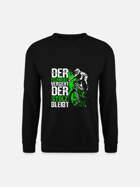 Mountainbike MTB Schmerz vergeht Stolz bleibt! MTB - Unisex Pullover - Schwarz