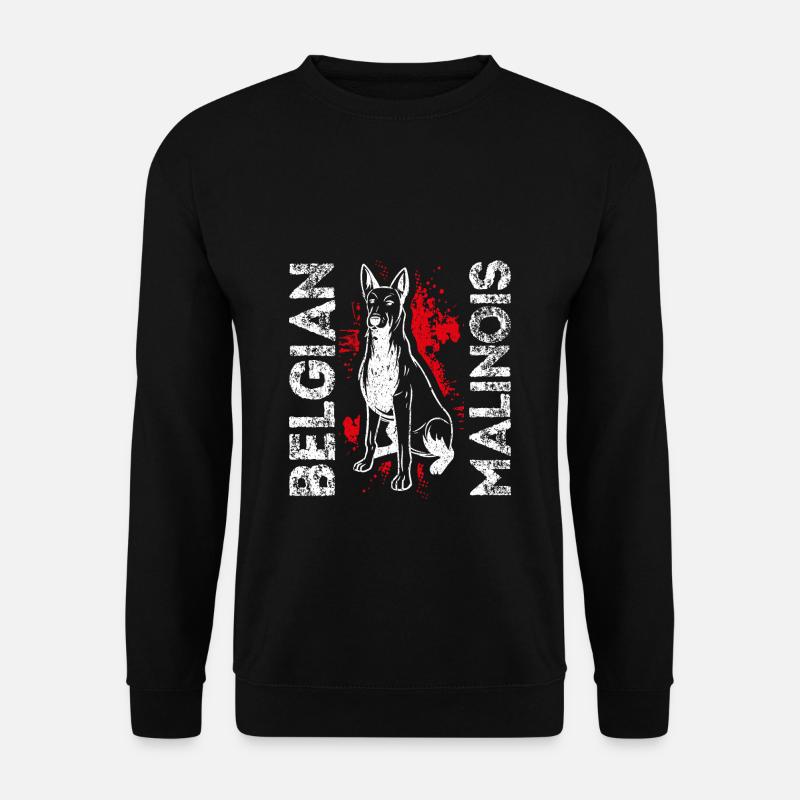 Belgian Malinois Hundehalter Geschenk Hunde Hundes - Unisex Pullover - Schwarz
