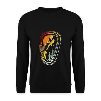 Klettern Boulder Berge Karabiner Klettern Rock Cli - Unisex Pullover - Schwarz - Vorne - Alina (178cm) & Michal (187cm)
