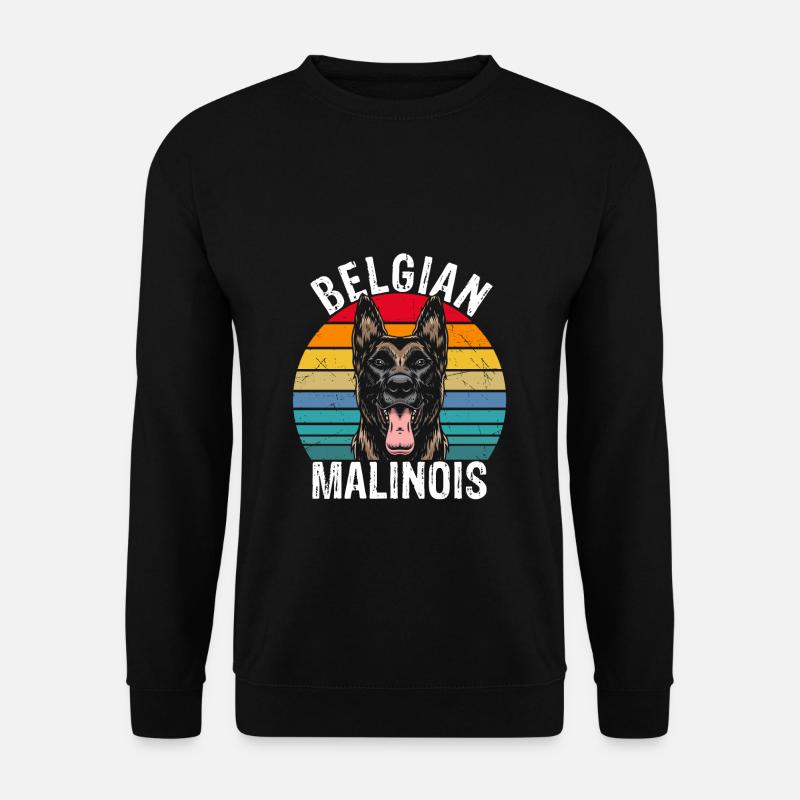 Belgian Malinois Hunde - Unisex Pullover - Schwarz