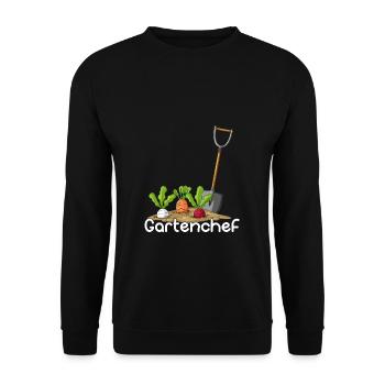 Gartenchef Gärtner Gartenarbeit Hobby Garten Desig - Unisex Pullover - Schwarz - Vorne - Alina (178cm) & Michal (187cm)