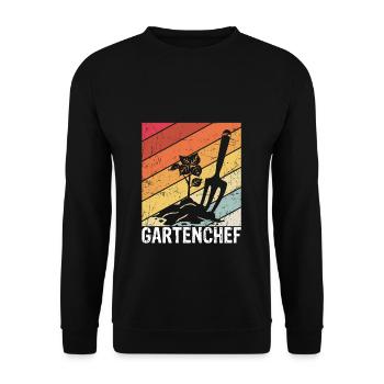 Gartenchef Gärtner Gartenarbeit Hobby Garten Spruc - Unisex Pullover - Schwarz - Vorne - Alina (178cm) & Michal (187cm)