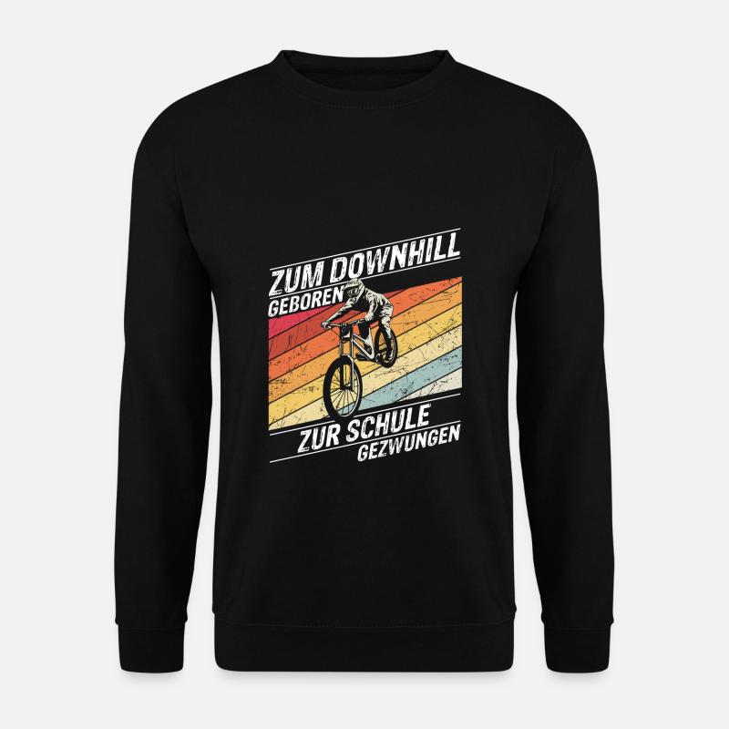 Downhill T-Shirt Zum Downhill Geboren zur Schule - Unisex Pullover - Schwarz