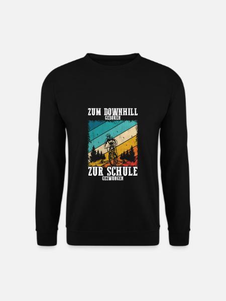 Downhill T-Shirt Zum Downhill Geboren zur Schule - Unisex Pullover - Schwarz