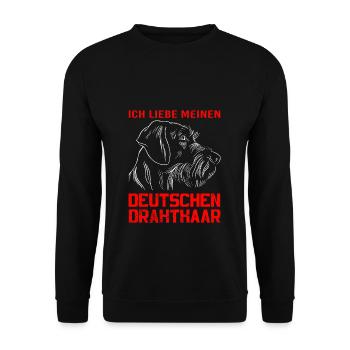Hund Hundebesitzer - Unisex Pullover - Schwarz - Vorne - Alina (178cm) & Michal (187cm)