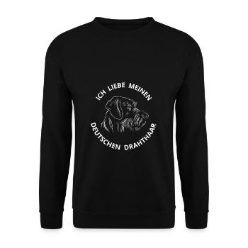 Hund Hundebesitzer - Unisex Pullover - Schwarz - Vorne - Alina (178cm) & Michal (187cm)
