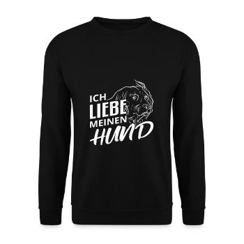 Hund Hundebesitzer - Unisex Pullover - Schwarz - Vorne - Alina (178cm) & Michal (187cm)