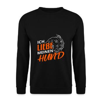 Hund Hundebesitzer - Unisex Pullover - Schwarz - Vorne - Alina (178cm) & Michal (187cm)