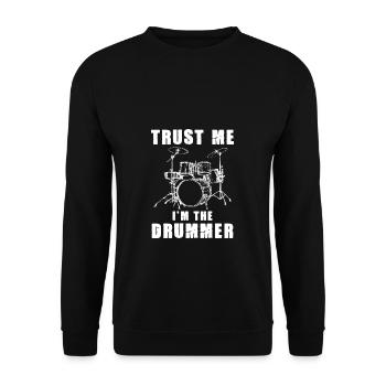Drummer Gift I'm The Drummer Drums - Unisex Sweatshirt - black - Front - Alina (178cm) & Michal (187cm)