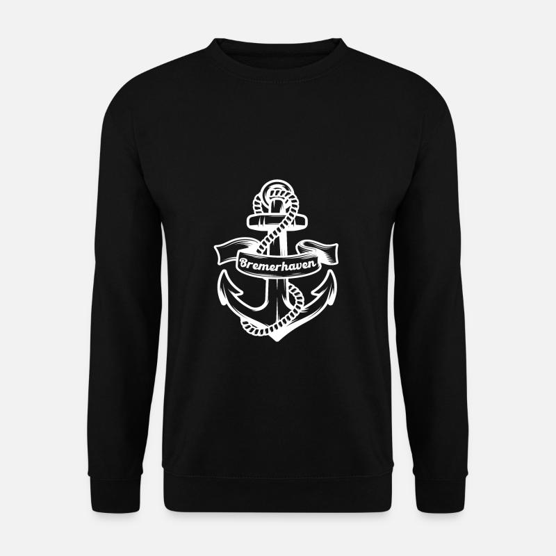 Bremerhaven Hafen Anker Souvenir Hafenstadt - Unisex Pullover - Schwarz