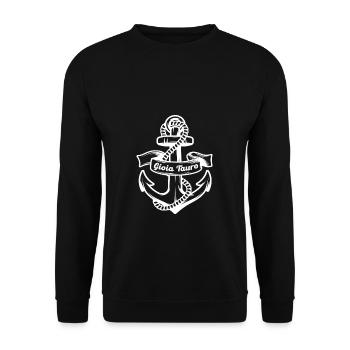 Gioia Tauro Port Ancre Souvenir Port Ville - Sweat-shirt Unisexe - noir - Devant - Alina (178cm) & Michal (187cm)