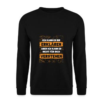 Mathematik Spruch Mathe Geschenk Mathematiker - Unisex Pullover - Schwarz - Vorne - Alina (178cm) & Michal (187cm)