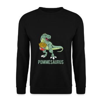 Pommes Frites Pommes Geschenk Pommes Fritten Spruc - Unisex Pullover - Schwarz - Vorne - Alina (178cm) & Michal (187cm)