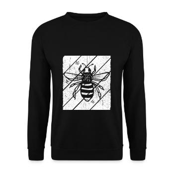 Vintage Bienen Flüsterer Bee Imker Biene Imkerei M - Unisex Pullover - Schwarz - Vorne - Alina (178cm) & Michal (187cm)