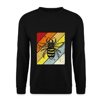 Vintage Bienen Flüsterer Bee Imker Biene Imkerei M - Unisex Pullover - Schwarz - Vorne - Alina (178cm) & Michal (187cm)