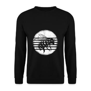 Vintage Bienen Flüsterer Bee Imker Biene Imkerei M - Unisex Pullover - Schwarz - Vorne - Alina (178cm) & Michal (187cm)