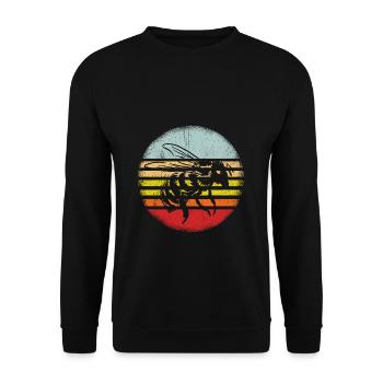 Vintage Bienen Flüsterer Bee Imker Bienen Geschenk - Unisex Pullover - Schwarz - Vorne - Alina (178cm) & Michal (187cm)