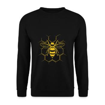 Bienen Kinder Nachhaltigkeit Bienen Flüsterer Umwe - Unisex Pullover - Schwarz - Vorne - Alina (178cm) & Michal (187cm)