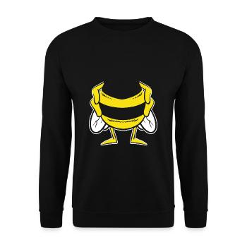 Bienen Kostüm Fasching Karneval Bienenkostüm Gesch - Unisex Pullover - Schwarz - Vorne - Alina (178cm) & Michal (187cm)