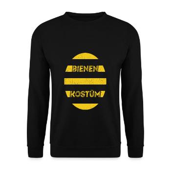 Bienen Kostüm Fasching Karneval Bienenkostüm Gesch - Unisex Pullover - Schwarz - Vorne - Alina (178cm) & Michal (187cm)