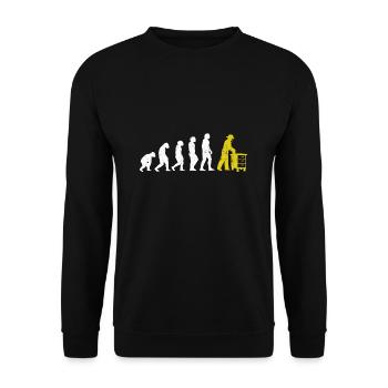 Evolution Imker Shirt - Geschenk Bienenzüchter Imk - Unisex Pullover - Schwarz - Vorne - Alina (178cm) & Michal (187cm)