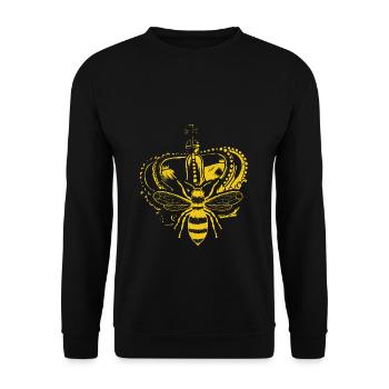 Bienenkönigin Geschenk für Hobby Imker Bienenvolk - Unisex Pullover - Schwarz - Vorne - Alina (178cm) & Michal (187cm)