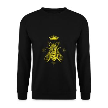 Bienenkönigin Geschenk für Hobby Imker Bienenvolk - Unisex Pullover - Schwarz - Vorne - Alina (178cm) & Michal (187cm)
