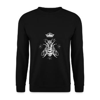 Bienenkönigin Geschenk für Hobby Imker Bienenvolk - Unisex Pullover - Schwarz - Vorne - Alina (178cm) & Michal (187cm)