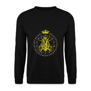 Bienenkönigin Geschenk für Hobby Imker Bienenvolk - Unisex Pullover - Schwarz - Vorne - Alina (178cm) & Michal (187cm)
