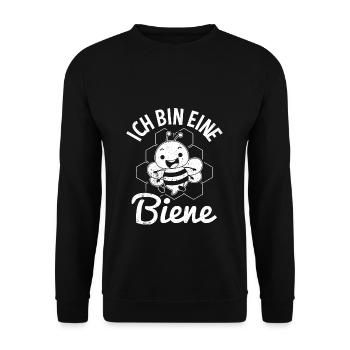 Ich Bin Eine Biene Geschenk Imker Biene Bienen Flü - Unisex Pullover - Schwarz - Vorne - Alina (178cm) & Michal (187cm)