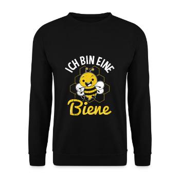 Ich Bin Eine Biene Imker Biene Bienenflüsterer Ges - Unisex Pullover - Schwarz - Vorne - Alina (178cm) & Michal (187cm)