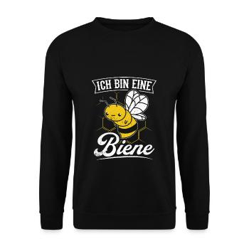Ich Bin Eine Biene Geschenk Imker Biene Bienen Flü - Unisex Pullover - Schwarz - Vorne - Alina (178cm) & Michal (187cm)