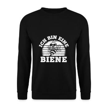 Ich Bin Eine Biene Imker Biene Bienenflüsterer Ges - Unisex Pullover - Schwarz - Vorne - Alina (178cm) & Michal (187cm)