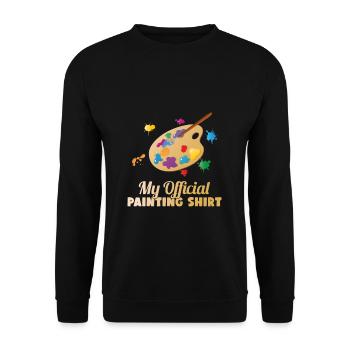 Official Painting Shirt Painting Artist Gift Art - Unisex Sweatshirt - black - Front - Alina (178cm) & Michal (187cm)