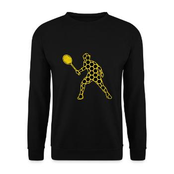 badminton federballspieler crossminton federball - Unisex Pullover - Schwarz - Vorne - Alina (178cm) & Michal (187cm)