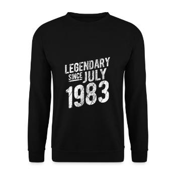 40th Birthday Gift Legendary Since July 1983 40 Ye - Unisex Pullover - Schwarz - Vorne - Alina (178cm) & Michal (187cm)