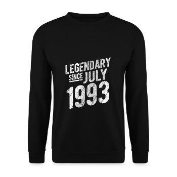 30th Birthday Gift Legendary Since July 1993 30 Ye - Unisex Pullover - Schwarz - Vorne - Alina (178cm) & Michal (187cm)