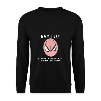 Gay Test - Unisex Pullover - Schwarz - Vorne - Alina (178cm) & Michal (187cm)