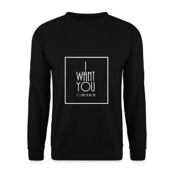 I want you to leave me alone - Unisex Sweatshirt - black - Front - Alina (178cm) & Michal (187cm)