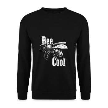 Bee Cool Bienen Imker Nachhaltigkeit Klimaschutz U - Unisex Pullover - Schwarz - Vorne - Alina (178cm) & Michal (187cm)